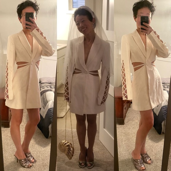 BOSKEMPER BEA BLAZER DRESS MINI in ecru/beige XS - Picture 5 of 17